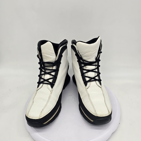 Timberland Shoe Women's 7M Euro Dub Spin Ankle Boots White & Black Leather - Picture 7 of 9